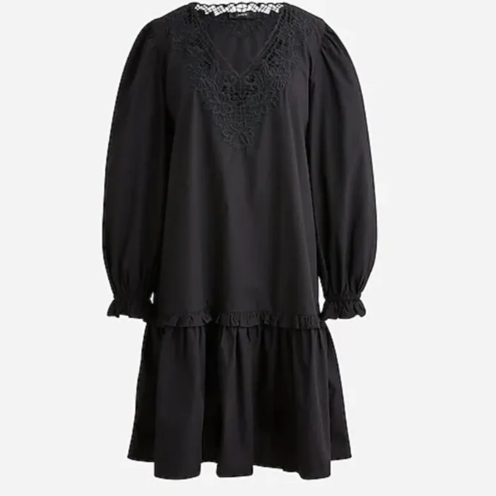 COPY - J. Crew V-neck mini dress with eyelet trim  NEW WITH TAGS SIZE MEDIUMBLA…